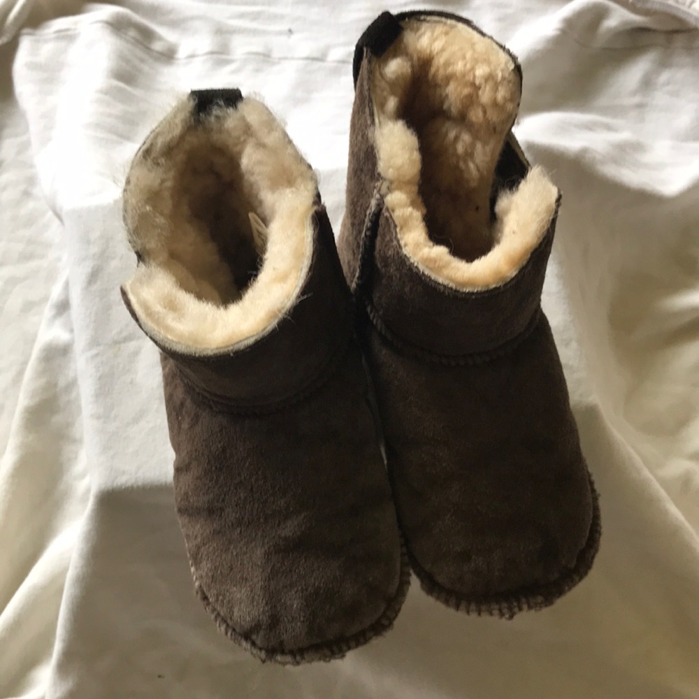 Genuine toddler emu boots.